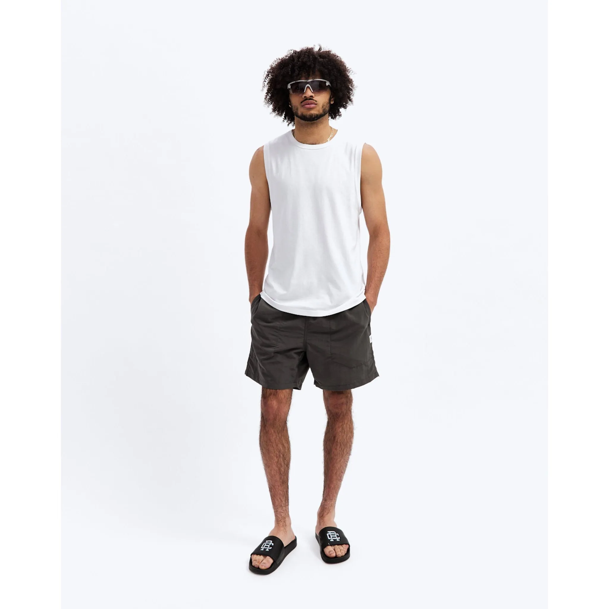 Reigning Champ Men Woven Classic Swim Short Charcoal RC-5414-CHA