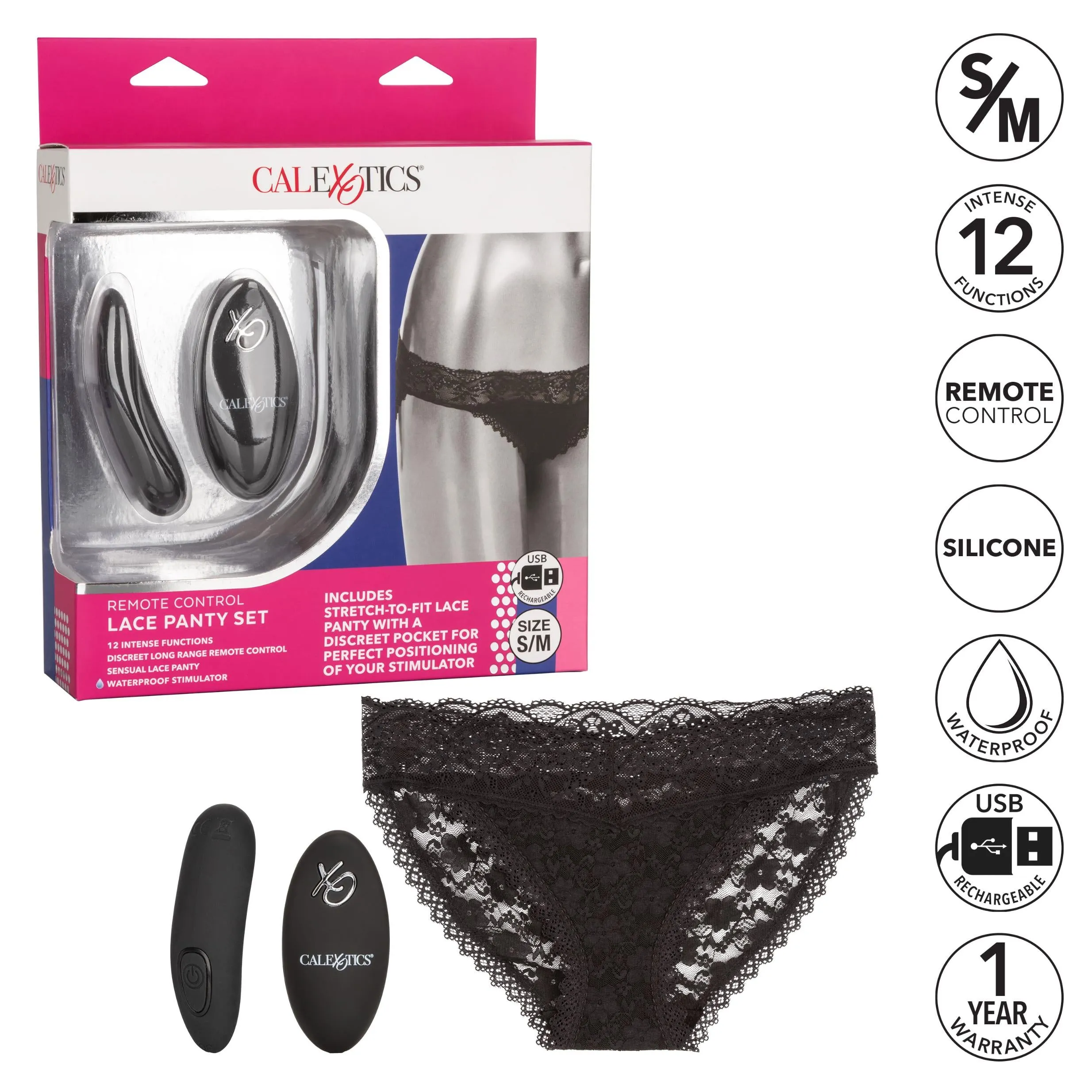 Remote Control Lace Panty Set - S-m