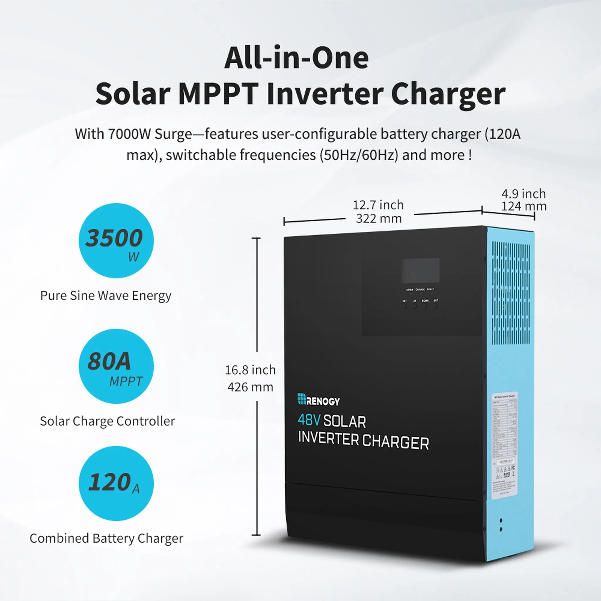 Renogy 48V 3500W Solar Inverter Charger