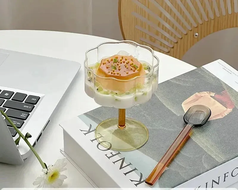 Retro Petal Goblet Wine Glass