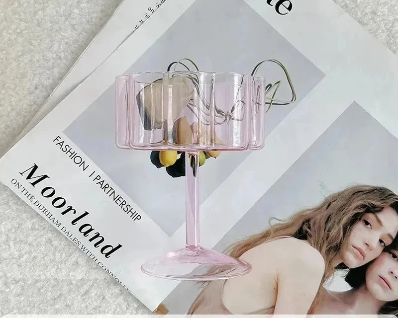 Retro Petal Goblet Wine Glass