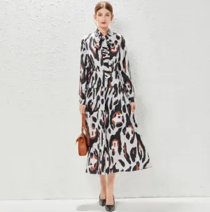 Retro Wildcat Elegance Dress