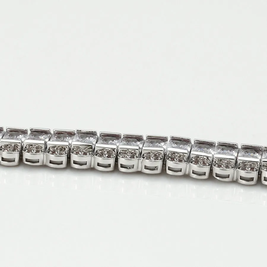 Rhodium Plated CZ Diamond Bracelet
