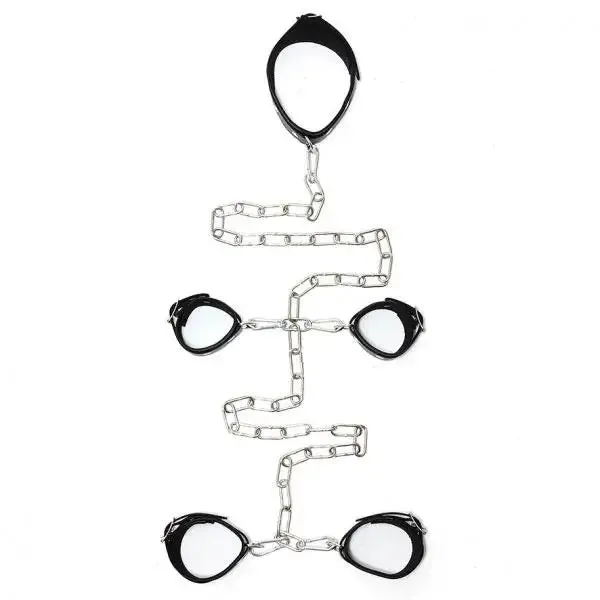 Rimba Leather Neck, Wrist and Ankle Bondage Restraints for Her