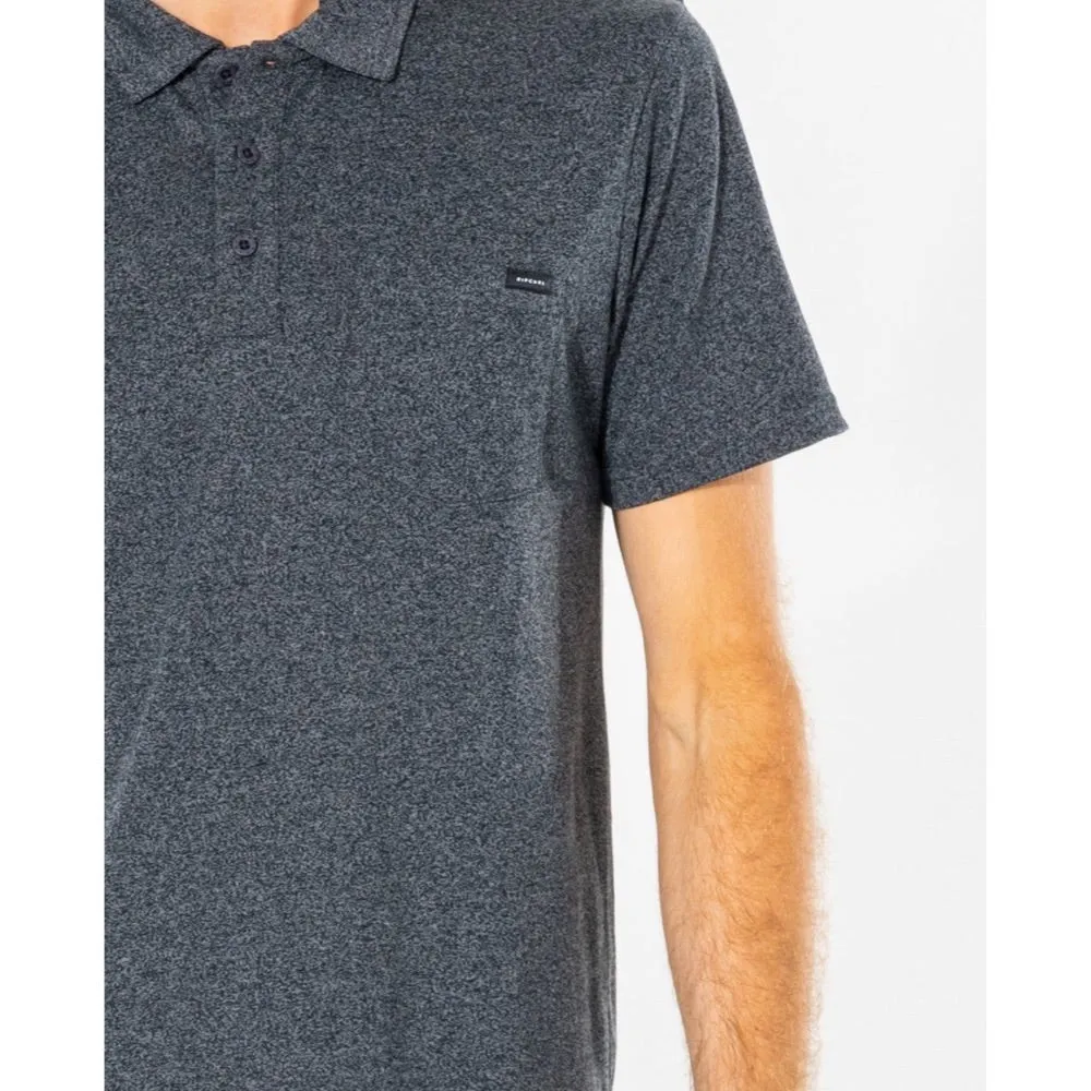 RIP CURLTOO EASY POLO BLACK MARLE
