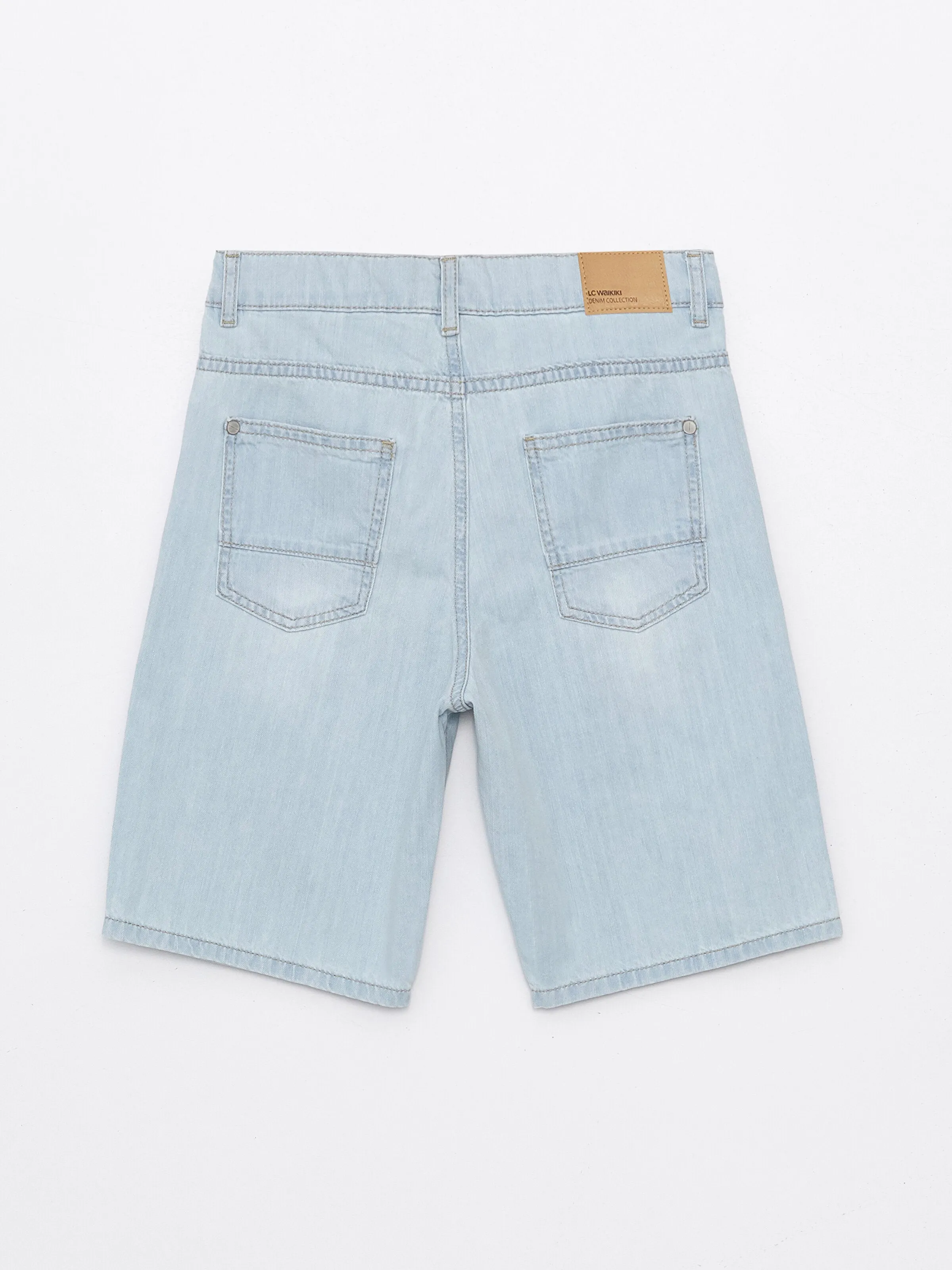 Ripped Detailed Boy Jean Shorts