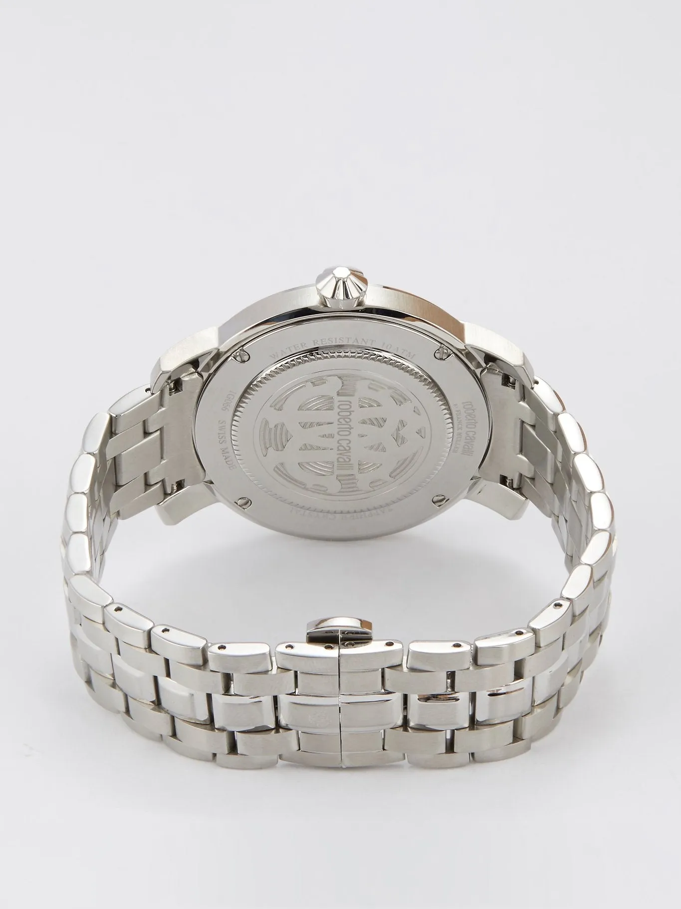 Roberto Cavalli by Franck Muller Silver Analog Watch