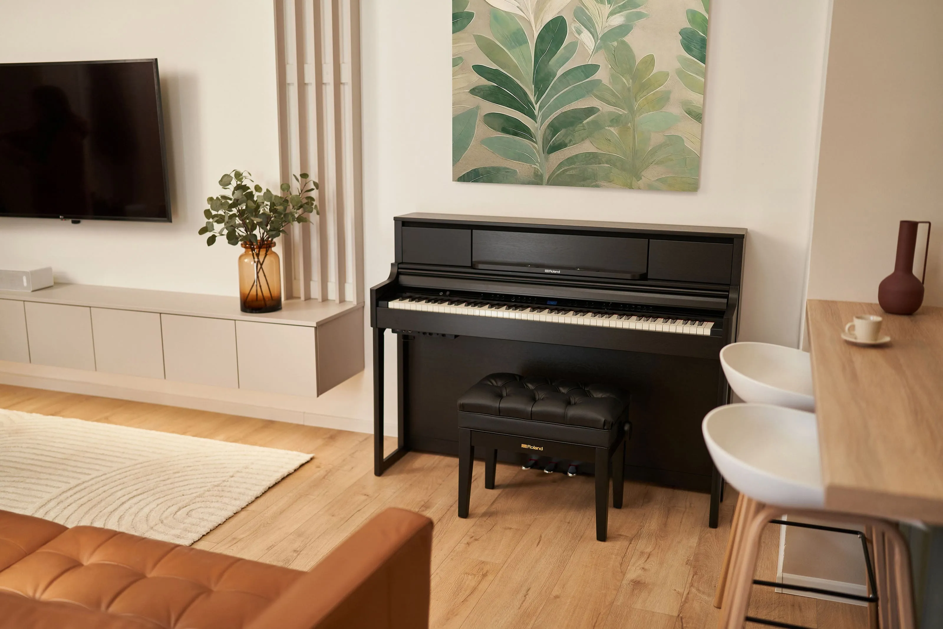 Roland LX-5-CH Digital Upright Piano Charcoal Black