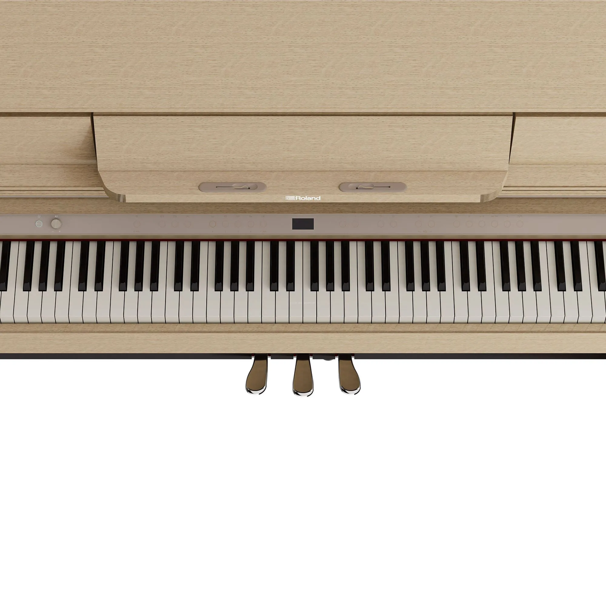 Roland LX-5-LA Digital Upright Piano Light Oak Bundle