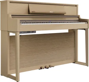 Roland LX-5-LA Digital Upright Piano Light Oak Bundle