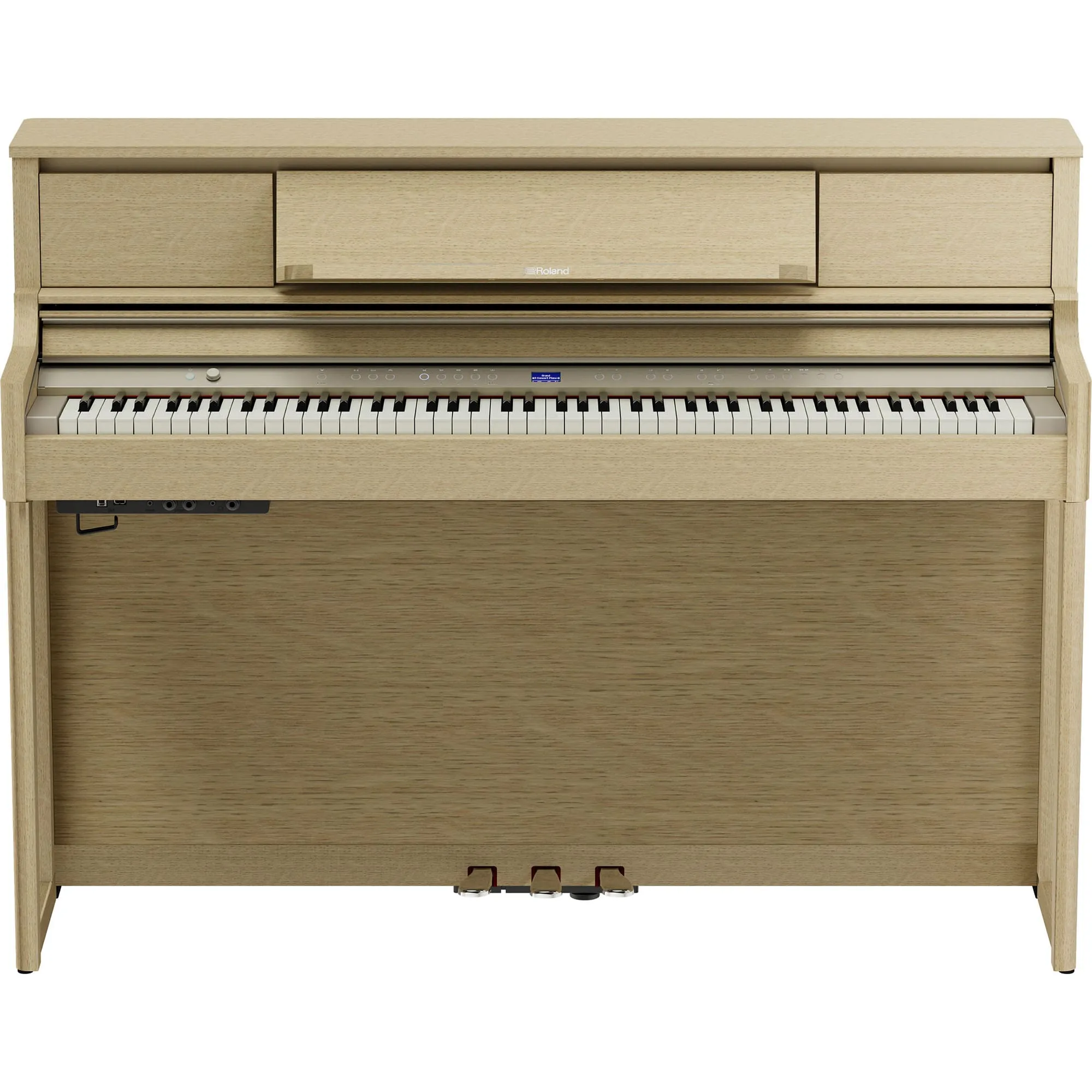 Roland LX-5-LA Digital Upright Piano Light Oak Bundle