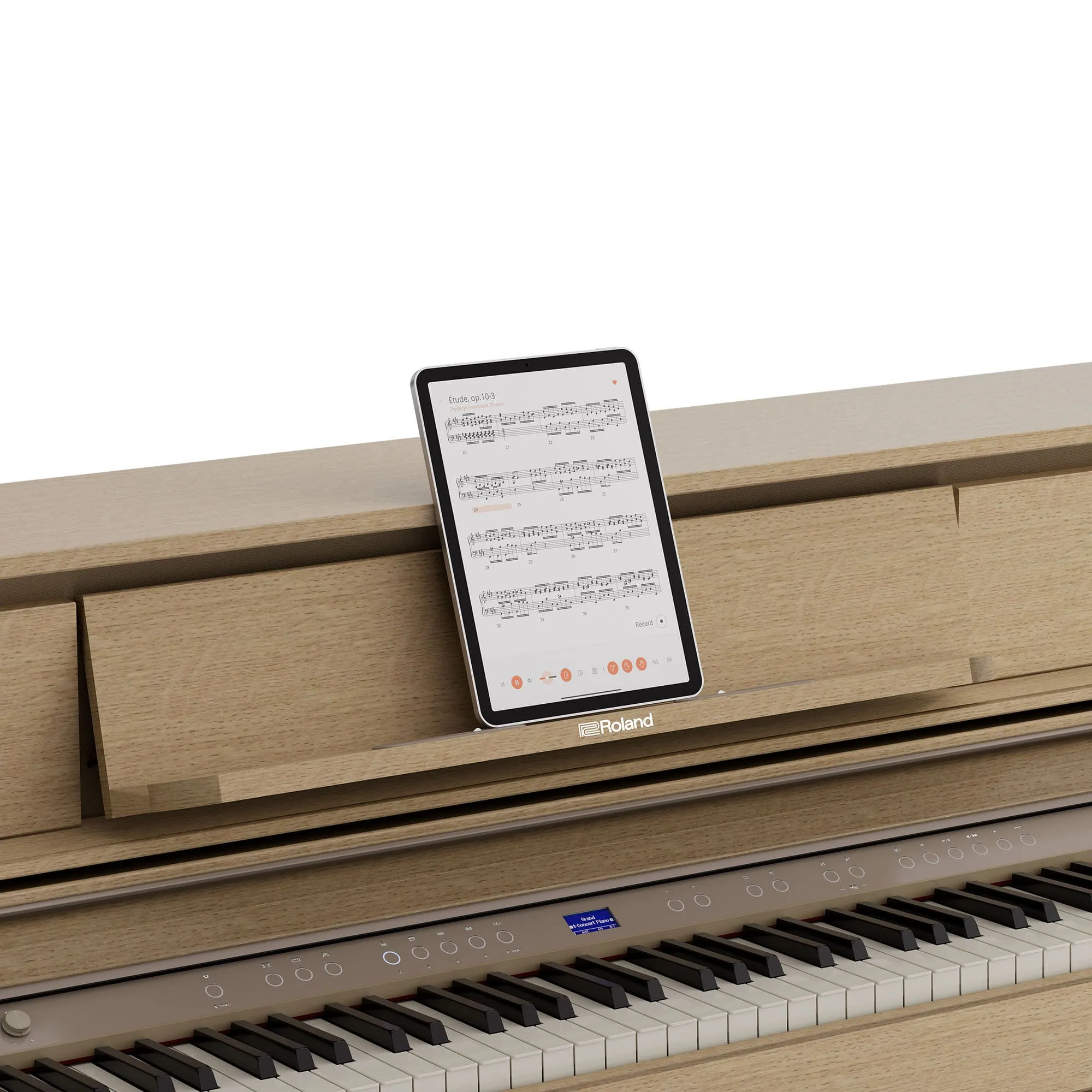 Roland LX-5-LA Digital Upright Piano Light Oak Bundle