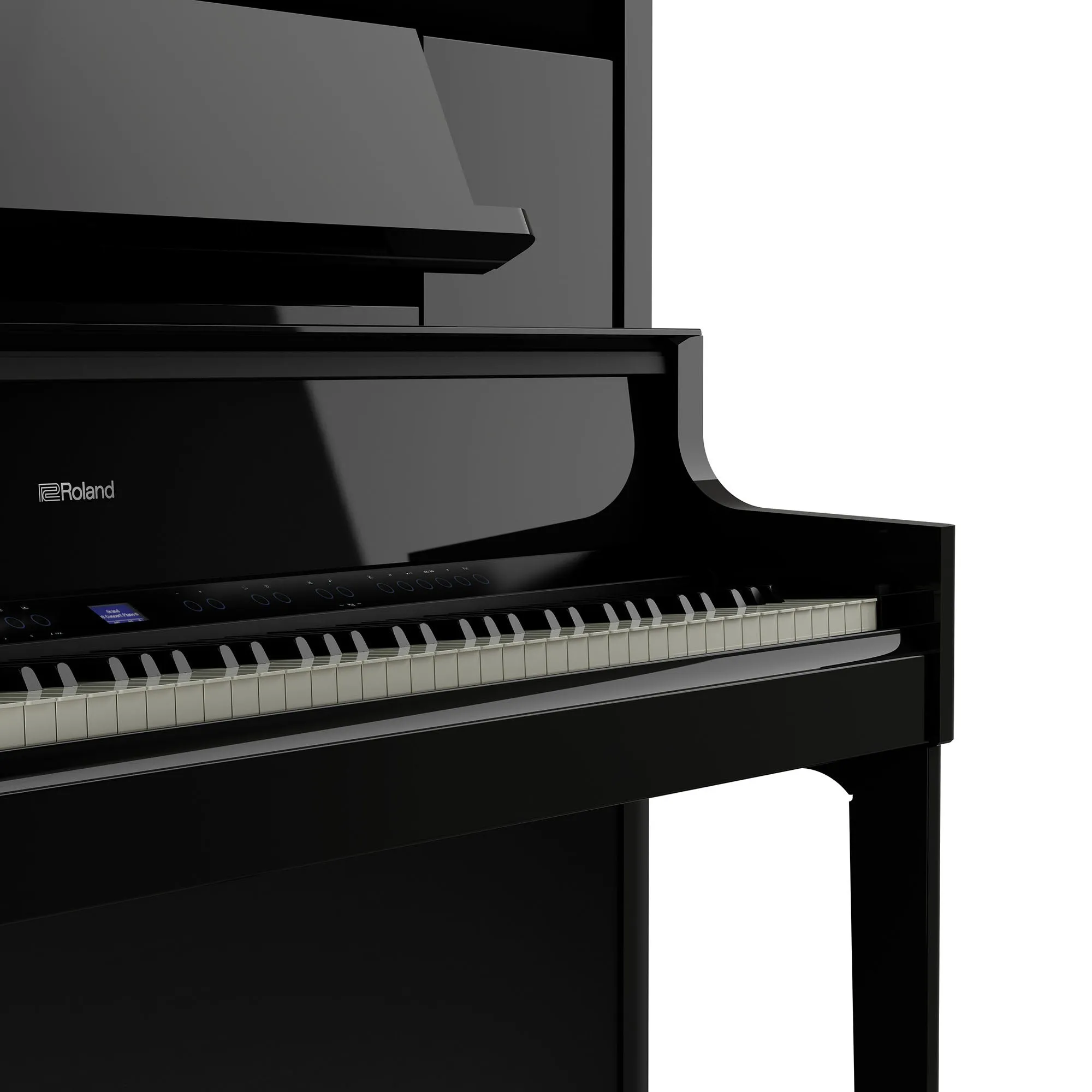 Roland LX-9-PE Digital Upright Piano Polished Ebony Bundle