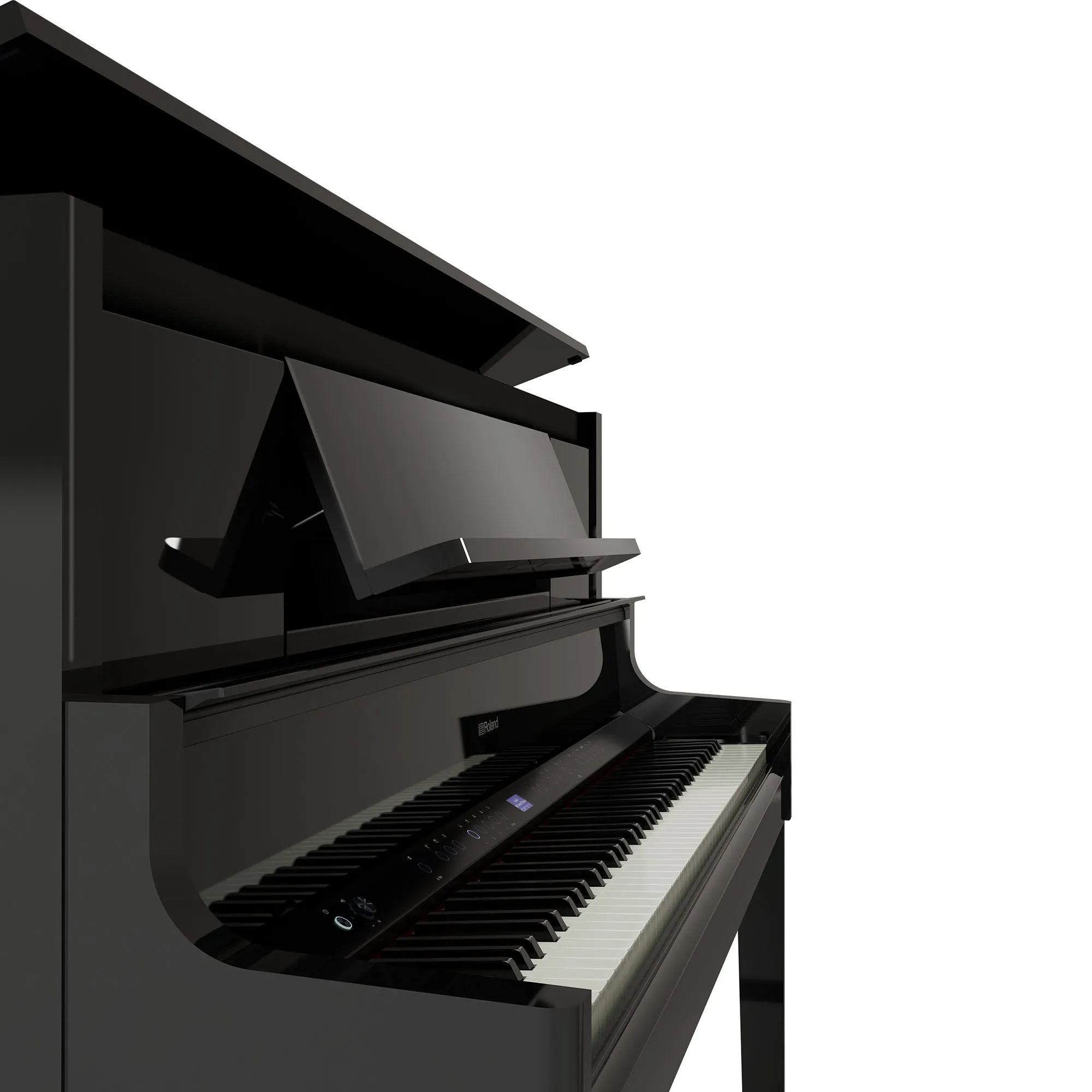 Roland LX-9-PE Digital Upright Piano Polished Ebony Bundle