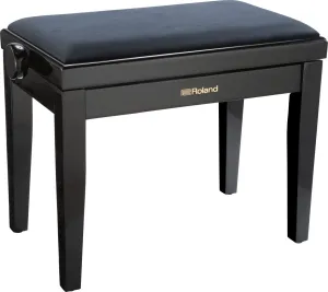 Roland RPB-220BK Adjustable Piano Bench in Satin Black with Velour Top