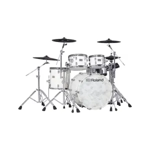 Roland V-Drums Acoustic Design VAD706 Electronic Drum Kit, Pearl White (Hardware Not Included)