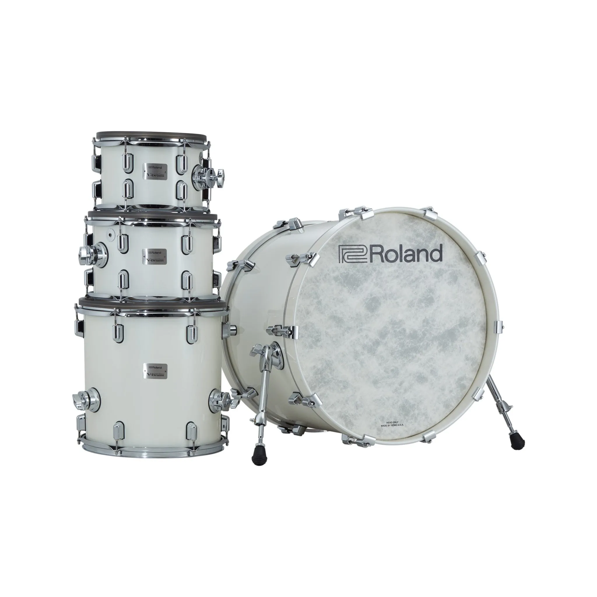 Roland V-Drums Acoustic Design VAD706 Electronic Drum Kit, Pearl White (Hardware Not Included)