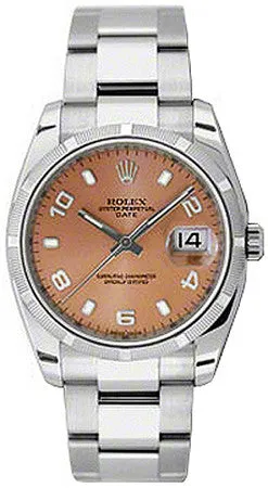 Rolex - Date 34mm Engine Turned Bezel - Oyster Bracelet