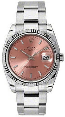 Rolex - Date 34mm Fluted Bezel - Oyster Bracelet