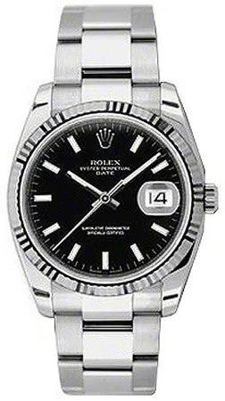 Rolex - Date 34mm Fluted Bezel - Oyster Bracelet