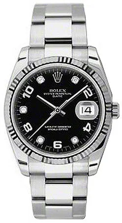 Rolex - Date 34mm Fluted Bezel - Oyster Bracelet