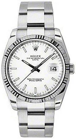 Rolex - Date 34mm Fluted Bezel - Oyster Bracelet