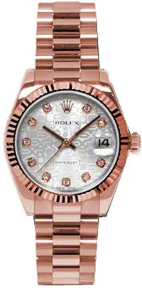 Rolex - Datejust 31mm - Gold President Pink Gold - Fluted Bezel - President