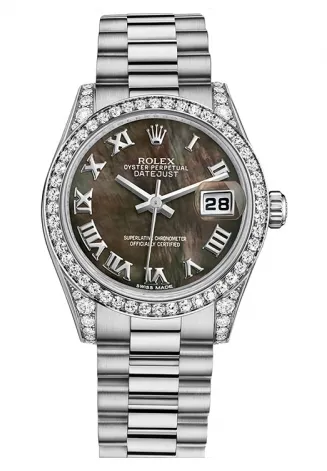 Rolex - Datejust 31mm - Gold President White Gold - Diamond Bezel - Diamond Case