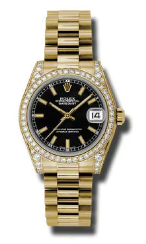 Rolex - Datejust 31mm - Gold President Yellow Gold - Diamond Bezel - Diamond Case