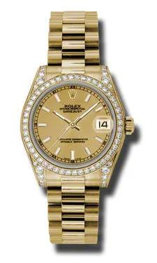 Rolex - Datejust 31mm - Gold President Yellow Gold - Diamond Bezel - Diamond Case