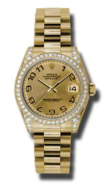 Rolex - Datejust 31mm - Gold President Yellow Gold - Diamond Bezel - Diamond Case