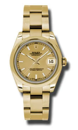 Rolex - Datejust 31mm - Gold President Yellow Gold - Domed Bezel - Oyster Bracelet