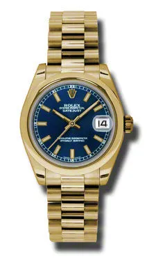 Rolex - Datejust 31mm - Gold President Yellow Gold - Domed Bezel