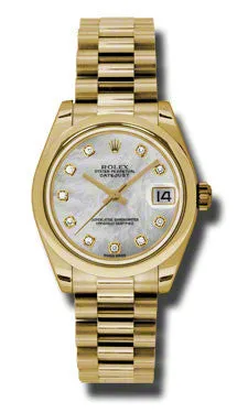 Rolex - Datejust 31mm - Gold President Yellow Gold - Domed Bezel