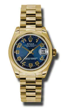 Rolex - Datejust 31mm - Gold President Yellow Gold - Domed Bezel
