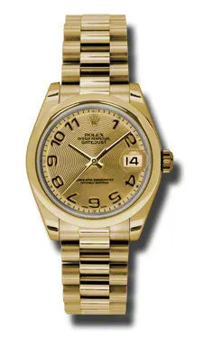Rolex - Datejust 31mm - Gold President Yellow Gold - Domed Bezel