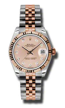 Rolex - Datejust 31mm - Steel and Pink Gold - Fluted Bezel