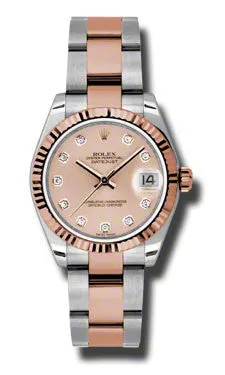 Rolex - Datejust 31mm - Steel and Pink Gold - Fluted Bezel