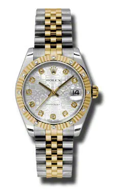 Rolex - Datejust 31mm - Steel and Yellow Gold - 12 Diamond Bezel