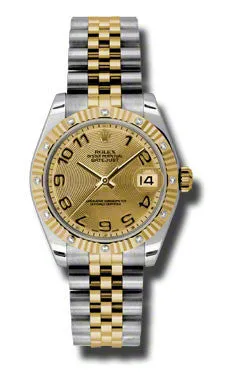 Rolex - Datejust 31mm - Steel and Yellow Gold - 12 Diamond Bezel