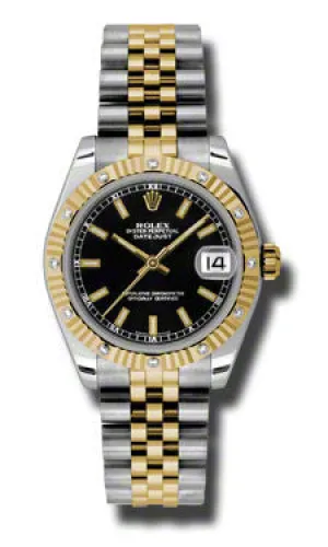 Rolex - Datejust 31mm - Steel and Yellow Gold - 12 Diamond Bezel