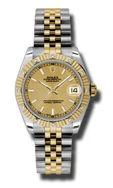 Rolex - Datejust 31mm - Steel and Yellow Gold - 12 Diamond Bezel