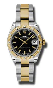 Rolex - Datejust 31mm - Steel and Yellow Gold - 12 Diamond Bezel