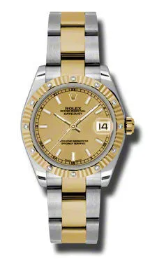 Rolex - Datejust 31mm - Steel and Yellow Gold - 12 Diamond Bezel