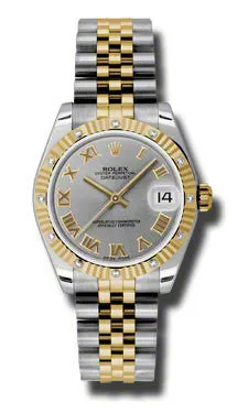 Rolex - Datejust 31mm - Steel and Yellow Gold - 12 Diamond Bezel