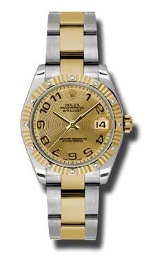 Rolex - Datejust 31mm - Steel and Yellow Gold - 12 Diamond Bezel