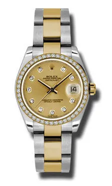 Rolex - Datejust 31mm - Steel and Yellow Gold - 46 Diamond Bezel