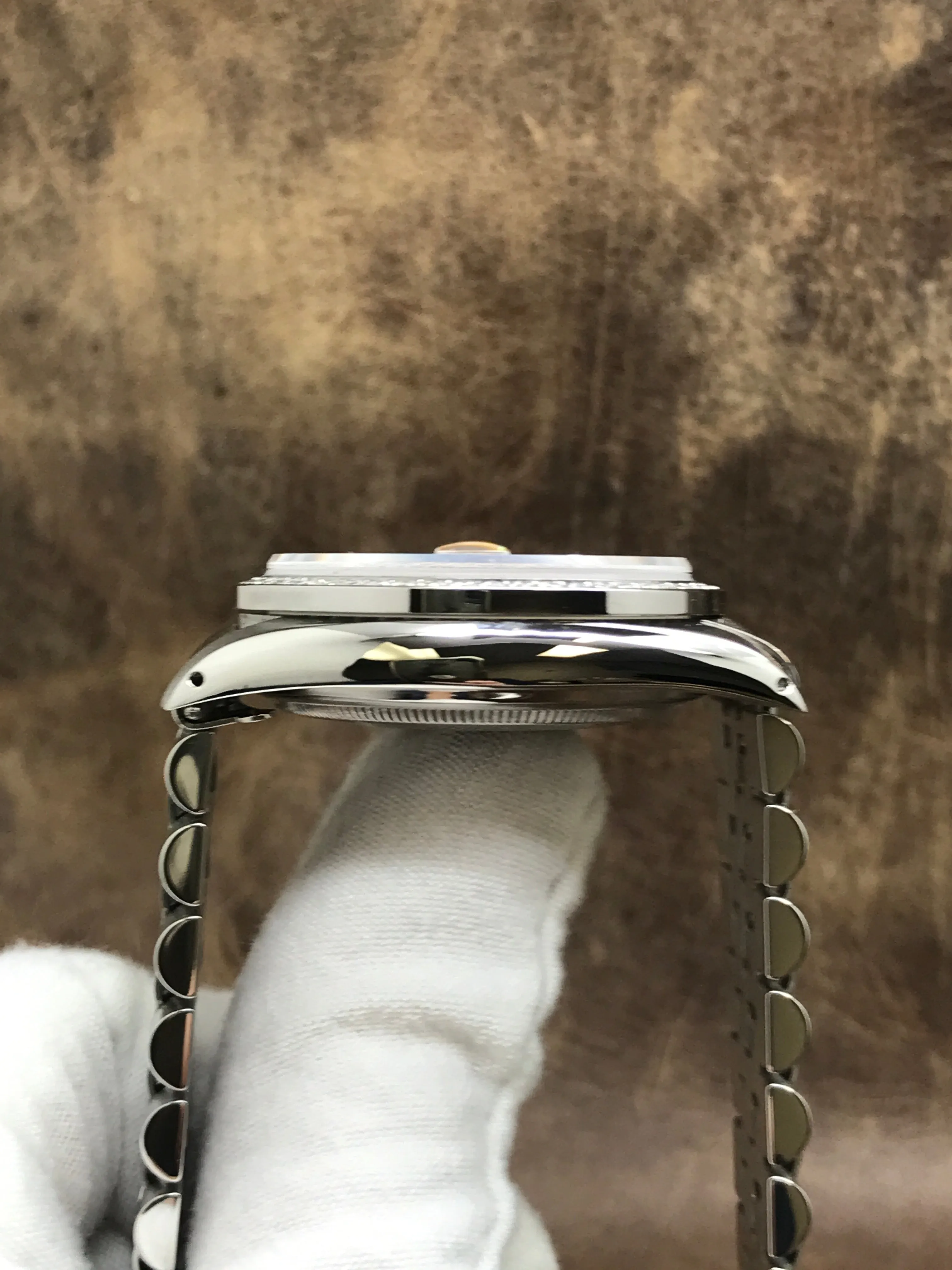 Rolex Datejust 36mm 16014 Custom Silver & Pink Dial Automatic Watch