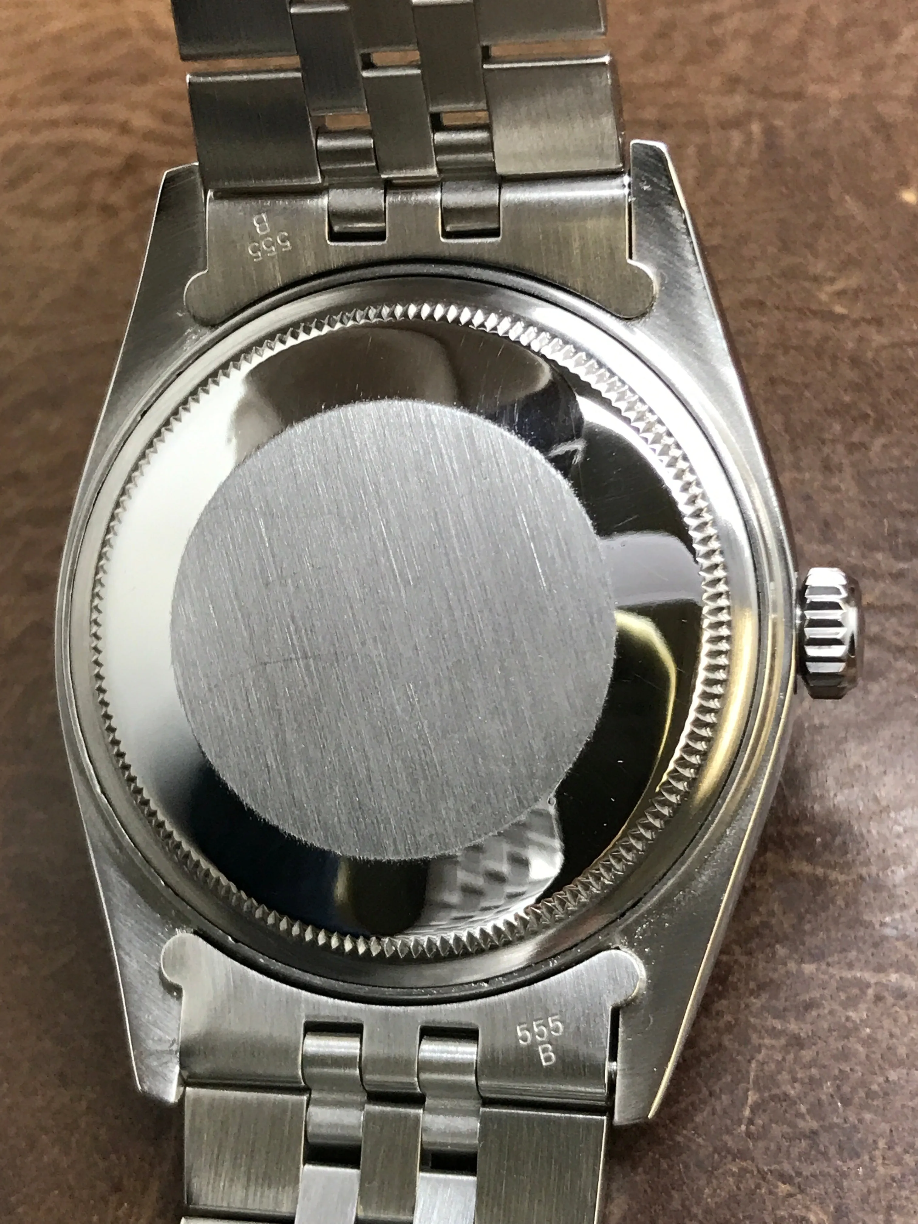 Rolex Datejust 36mm 16014 Custom Silver & Pink Dial Automatic Watch
