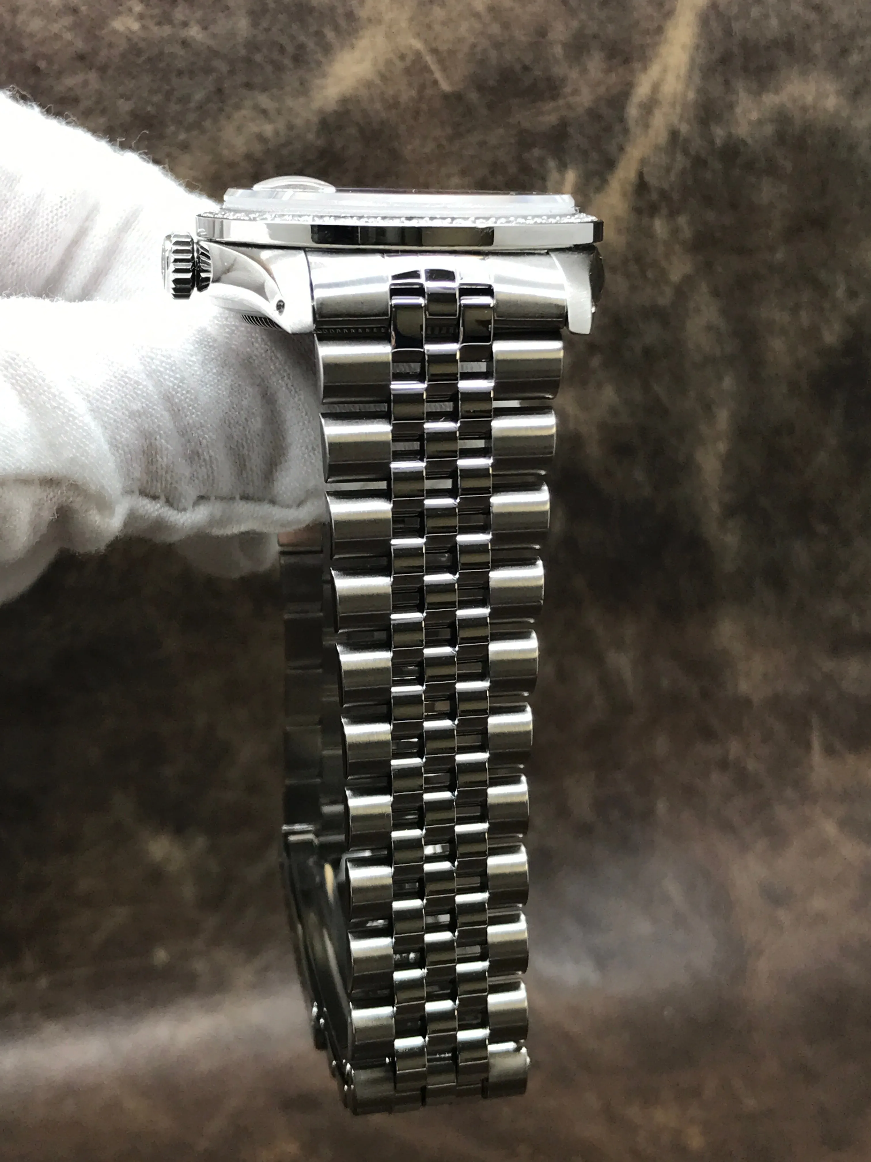 Rolex Datejust 36mm 16014 Custom Silver & Pink Dial Automatic Watch